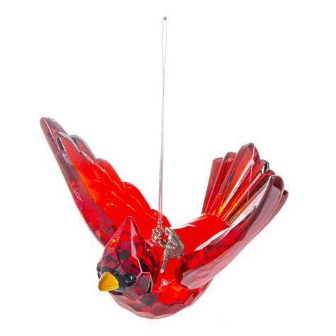 Ganz Crystal Expressions Radiant Cardinal Ornament With Charm Fitzula