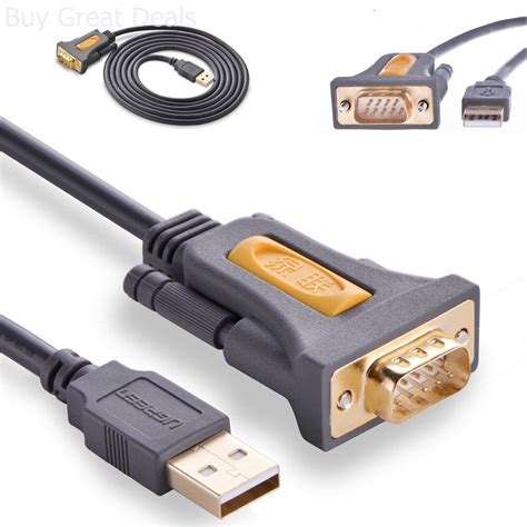 10ft Usb To Rs232 Db9 Serial Cable Male Converter Adapter Pl2303 Chipset For Win Ebay
