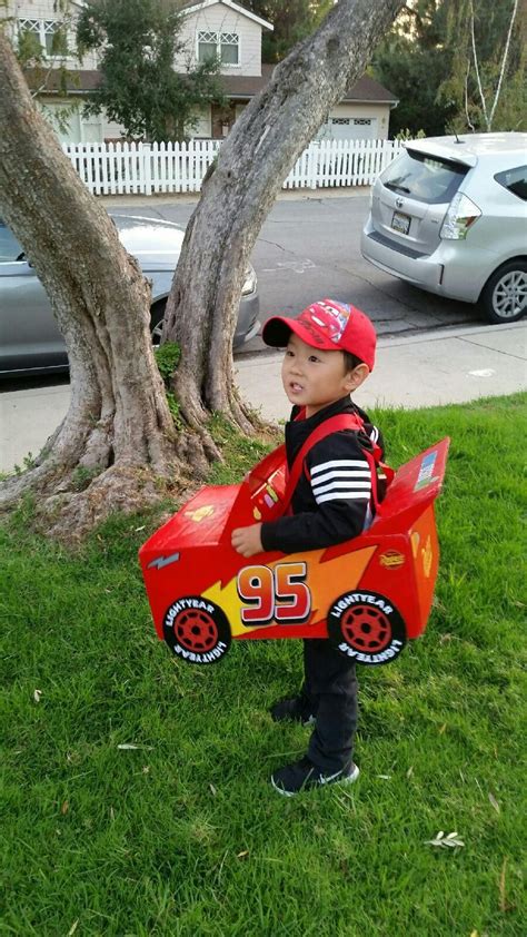 Homemade Lightning Mcqueen Halloween Costume Made From Recycled Amazon