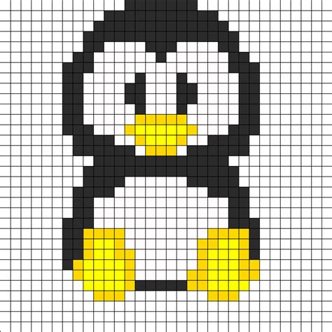 Penguin Perler Bead Pattern Bead Sprites Animals Fuse Bead Patterns