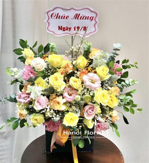 Lẵng Hoa Chúc Mừng Đẹp Hanoi Florist Shop Hoa Tươi Đẹp Hn