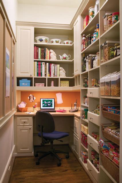 This closet office space from house of rose incorporates a cute little reading nook that's built into the desk. Office/ Pantry - Modern - Home Office - Philadelphia - by ...