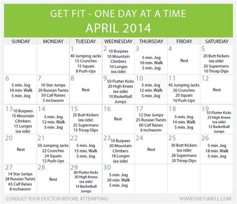 Free interactive exercises to practice online or download as pdf to print. Daily Beginner Workout Plan for April | Month workout ...
