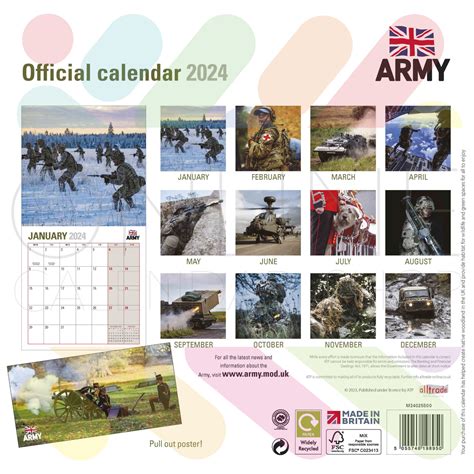 Official Army Calendar 2024 Online Calendar Shop
