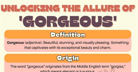 Gorgeous Meaning What Is The Meaning Of Gorgeous • 7esl