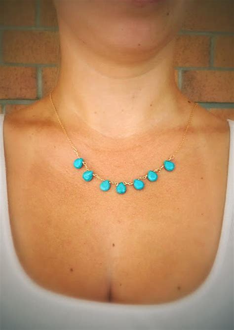Turquoise Necklace Turquoise Statement Necklace December Birthstone
