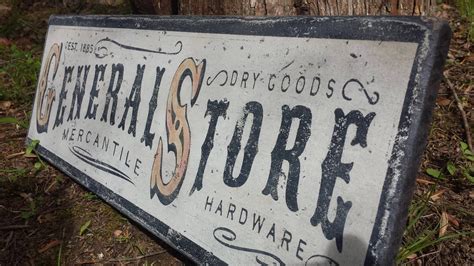 Rustic General Store Mercantile Wood Sign Hand Crafted Antique Wooden