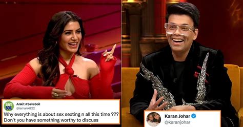 karan johar gives epic reply to fan who said ‘koffee with karan is all about ‘sex this time
