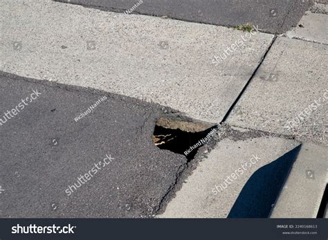 Deep Hole Asphalt Pavement Stock Photo 2240168613 Shutterstock