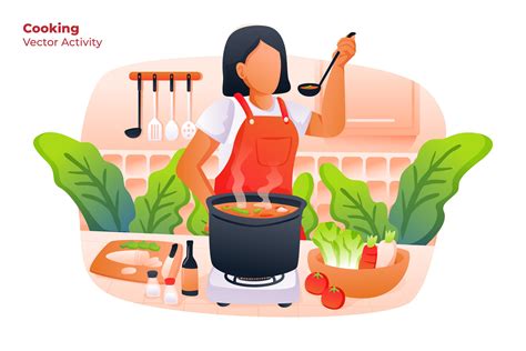 cooking vector illustration pre designed illustrator graphics ~ creative market