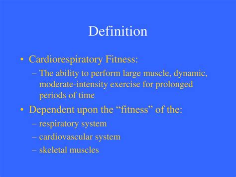 Ppt Cardiorespiratory Fitness Assessment Powerpoint Presentation Free Download Id662482