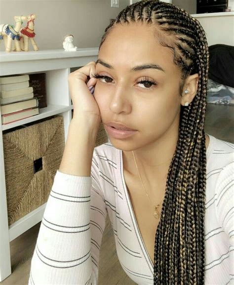 Try the blonde braided hairstyle. Blonde Fulani braids | Braids for black hair, Hair ...