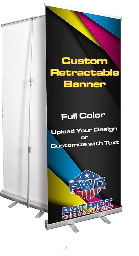 Full Color Custom Printed 33x80 Retractable Banner Upload