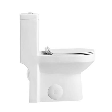 Fine Fixtures Dual Flush Round One Piece Toilet Seat Included And Reviews