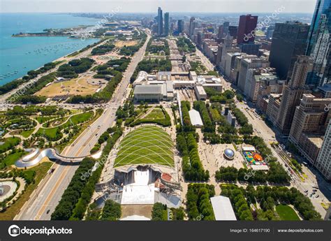 Aerial Image Of Millennium Park Downtown Chicago Vital Sports