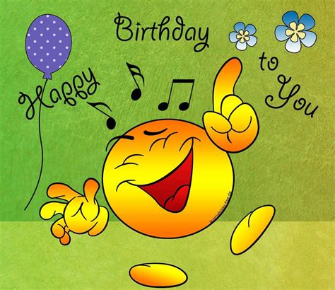 Happy Birthday To You Dansende Smiley Happy Birthday Emoji Emoji Birthday Happy Birthday