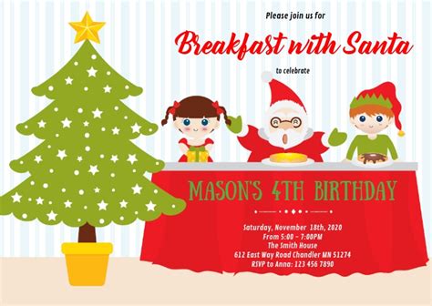 Christmas birthday party invitation Template | PosterMyWall
