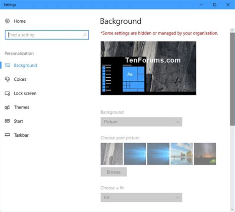 Specify Default Desktop Background In Windows 10 Tutorials