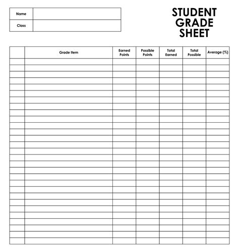 10 Best Printable Grade Sheets For Teachers Pdf For Free At Printablee
