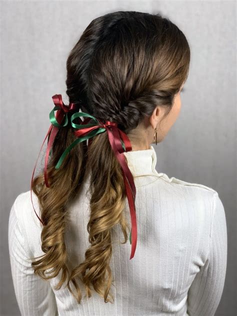 Fishtail Ponytail Pigtails With Bow Accent Hairstyle Tutorial Make