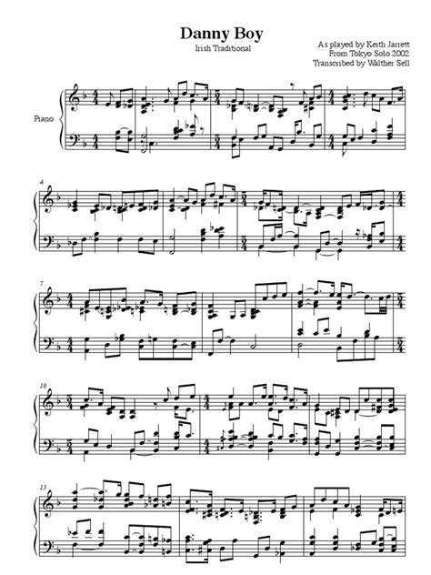 Looking for a specific song to learn on piano? danny-boy piano sheet