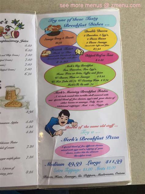 Online Menu of Merks Place Restaurant, Farmville, Virginia, 23901 - Zmenu