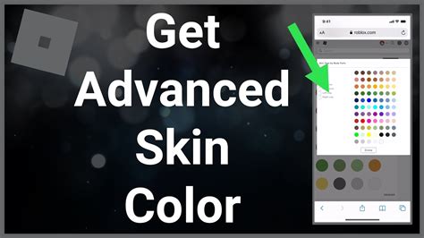 How To Get Advanced Skin Colors On Roblox Youtube