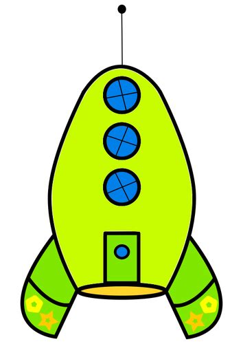 Fast Green Rocket Public Domain Vectors