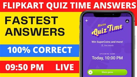 Flipkart Quiz Today Today 10 Pm Quiz Time Live Answers Flipkart