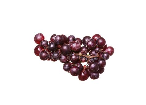 A Fresh Red Grape On White Background Or Isolated Stock Image Image