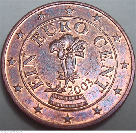 1 Euro Cent 2003, Euro (1999-2009) - Austria - Coin - 30560