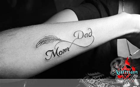 girls hand tattoo mom dad viraltattoo
