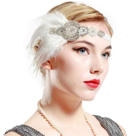 Amazon Com BABEYOND 1920s Flapper Headband 20s Great Gatsby Headpiece