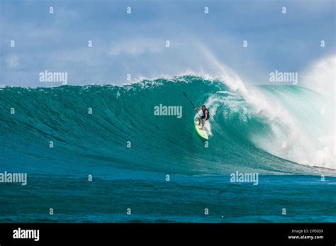 Terry Chung Stand Up Paddle Surfing Hawaii Stock Photo Alamy