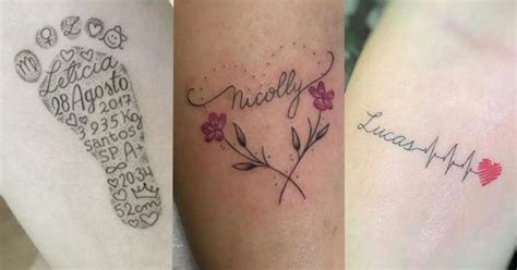 Tatuagem Com O Nome Do Filho Ideias Incr Veis Para Se Inspirar