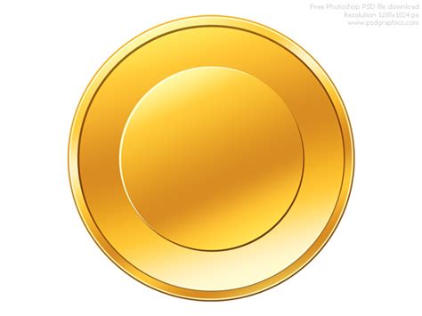 Psd Gold Coin Icon Psdgraphics
