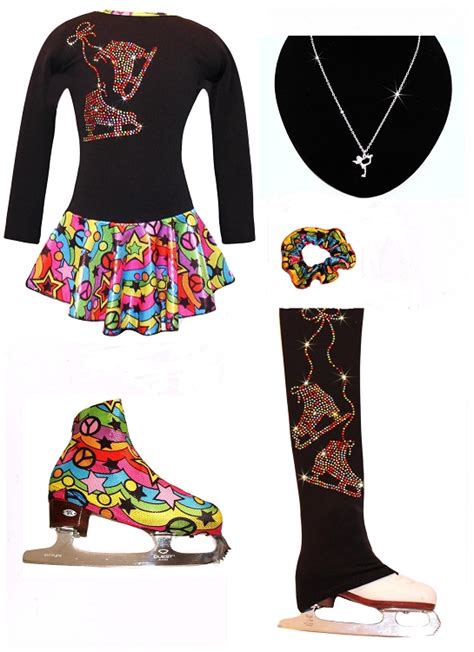 Rainbow Skates Ice Skating Outfit T Set Ss548