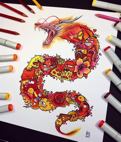Dragon Doodle 🐉 ️ I Have Added 100 Limited Edition Prints Of My Part
