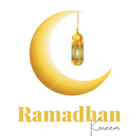 Ramadan Kareem Crescent Moon And Lantern 3d Vector Ramadan Kareem