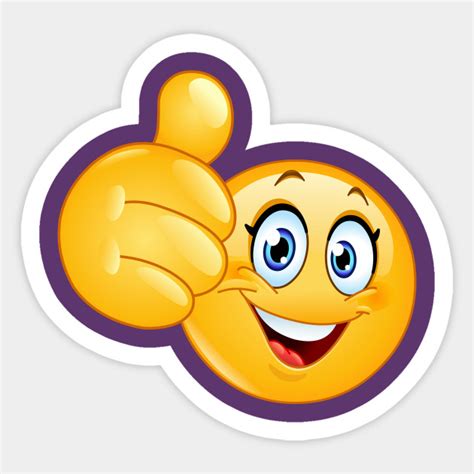 This emoji or symbol has been in the game for a long long time. Thumb Up Female emoticon - Emoji - Sticker | TeePublic