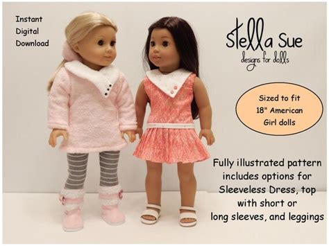 Stella Sue Digital Pattern For 18 Doll Dress With Etsy