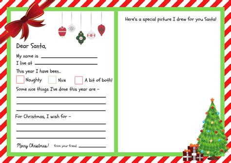 Printable Santa Letter Template Free 145