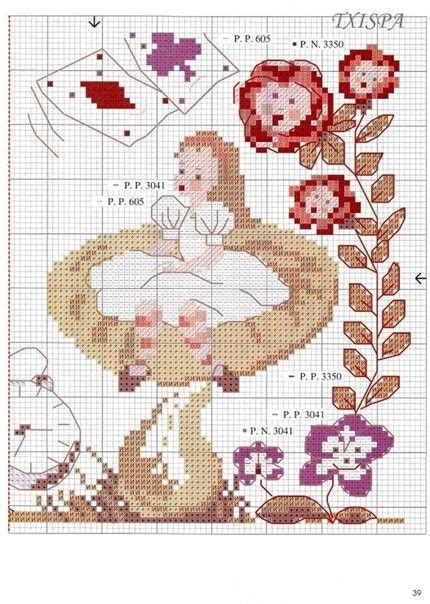 1.43 x 3.29 (20 x 46 stitches) colors: Alice in Wonderland Cross Stitch | Embroidery | Pinterest