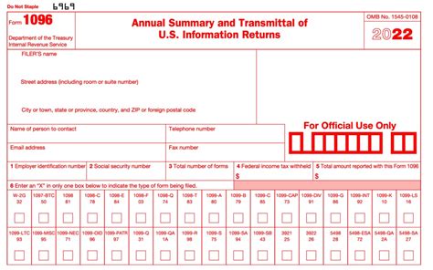 1096 Form 2023 2024 For 1099s 1099 Forms Taxuni