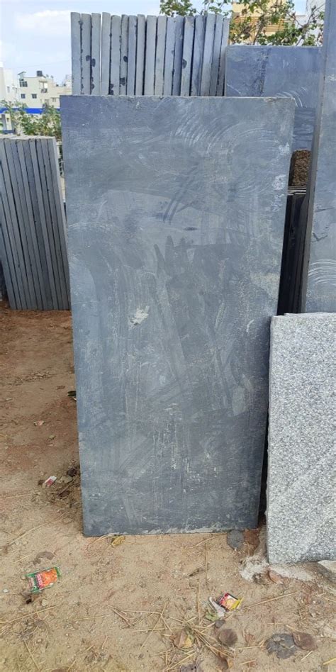 Black Polished Kadappa Slab Stone For Countertops Thickness 30 Mm To