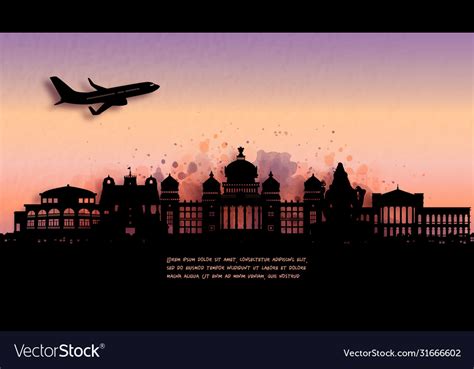 Bangalore India Landmark Royalty Free Vector Image