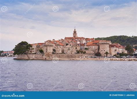 beautiful old historic city korcula on the island korcula in south dalmatia region in croatia