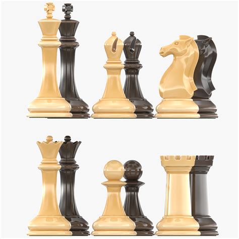 Chess Pieces Free 3d Model Obj Ma Mb Fbx Free3d