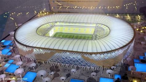 Model Of Qatar University Stadium Qatars New World Cup Stadiums Could