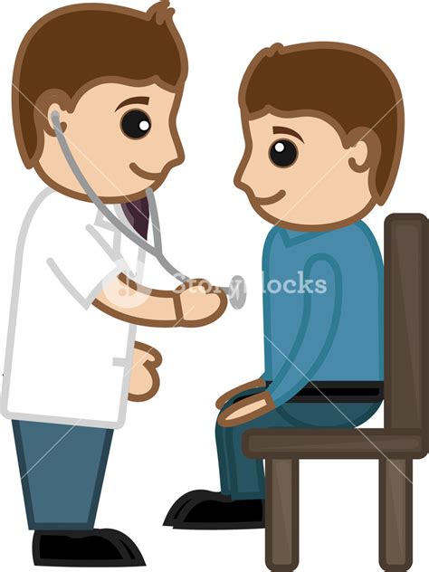 Doctor Checking Up Patient Medical Cartoon Vector Character Royalty